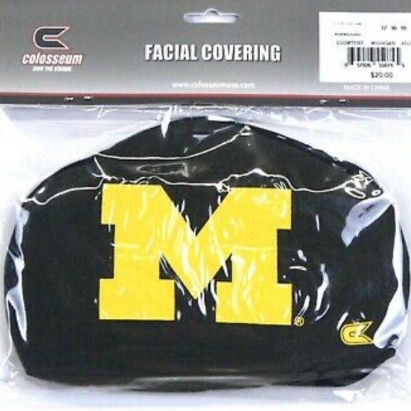 NWT Unisex Michigan Wolverines Colosseum 2 Pack Face Mask - Picture 3 of 5